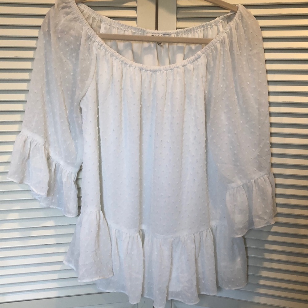 White Off the Shoulder Blouse